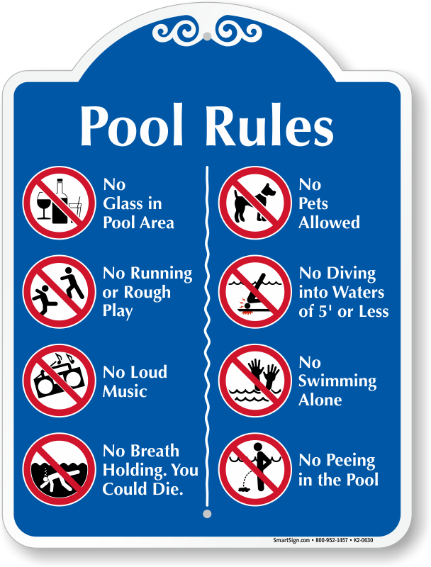 0630 By   Pool Rules Symbol Signature Sign K2 0630 