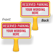 Custom Reserved Parking ConeBoss Sign